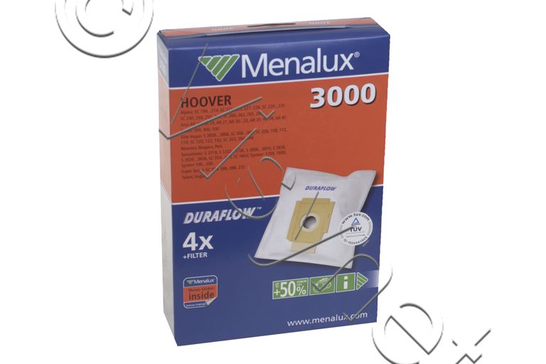 Menalux 1769 P Staubbeutel, 4 Stück, Weiß – Passend Für Bosch, Rowenta, Siemens & Mehr