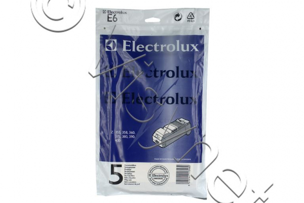 5x Original Electrolux E6 Staubsaugebeutel - Z355, Z358, Z360, Z380, Z390, Z400 | 9001961193
