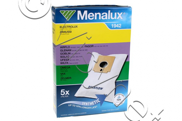 5x Electrolux Synthetische Staubsaugerbeutel Menalux 1942 - ZAN3020, ZAN3020EL+ | 9001670778