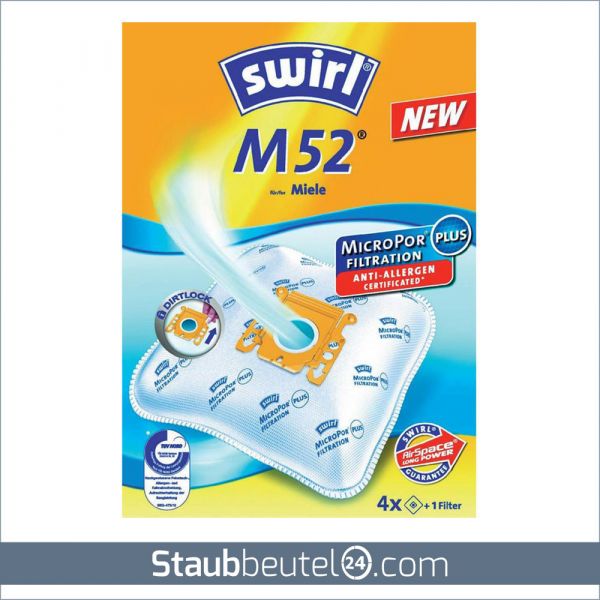 SWIRL Staubsaugerbeutel Typ M52 Plus AirSpace