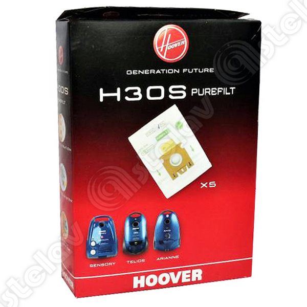 5x Original Hoover Papier-Staubsaugerbeutel H30S PUREFILT | 09178278