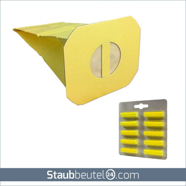 Sparset 10 Staubsaugerbeutel + 10 Duft geeignet für Electrolux / LUX Z90 und Z100
