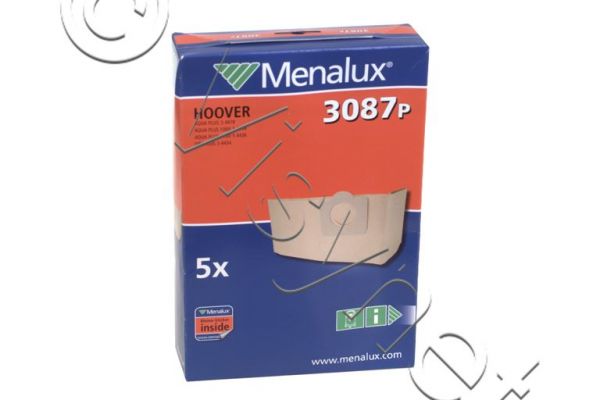 5x Menalux Original Staubsaugerbeutel - 3087p - HOOVER Aqua Plus 1100 - S 4436 - 4438 | 9001967638