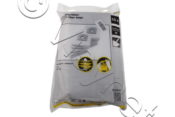 10x Kärcher Original Staubsauger Vliesfilterbeutel | 6.904-335.0, 69043350