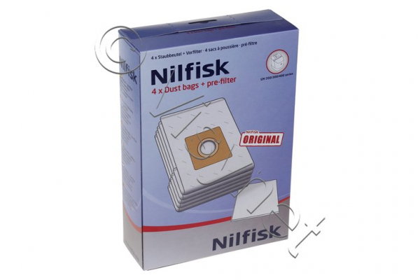 Nilfisk 4x Staubsaugerbeutel + 1x Vorfilter - GM 200 / 300 / 400 Serie | 81846000