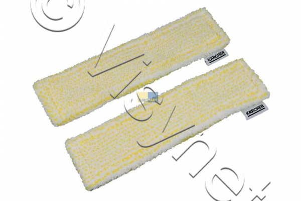 2x Kärcher Original Staubsauger Gelbe Mikrofasertücher mit Klettverschluss | 26331300, 2.633-130.0