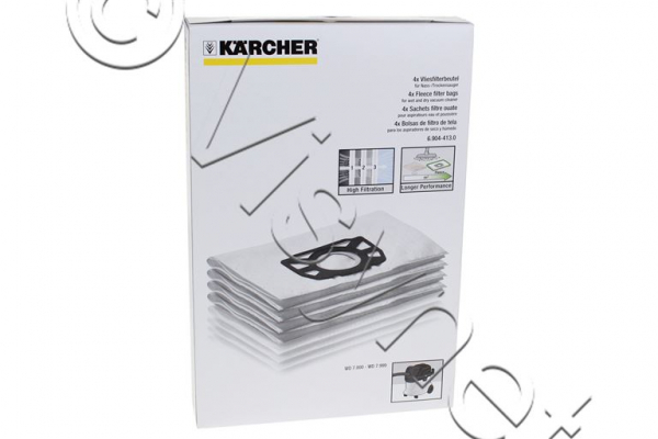 4x Original Kärcher Staubsauger Vlies beutel - WD 7xxx | 69044130
