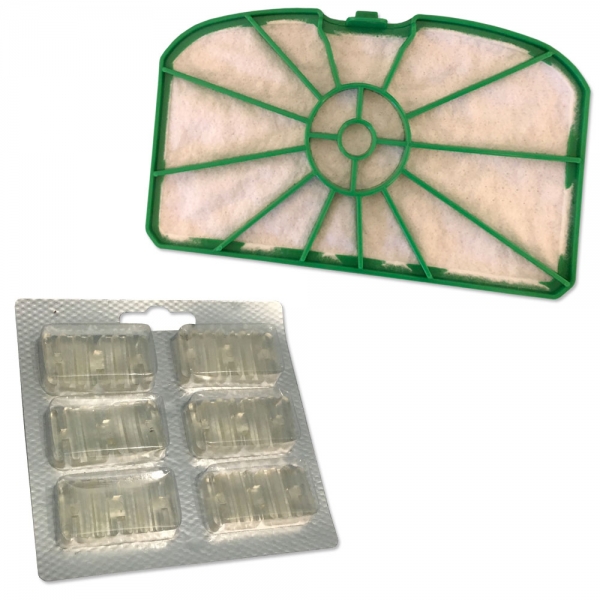 Motorschutzfilter + 6 Duftsteine geeignet für Vorwerk Kobold VK 200