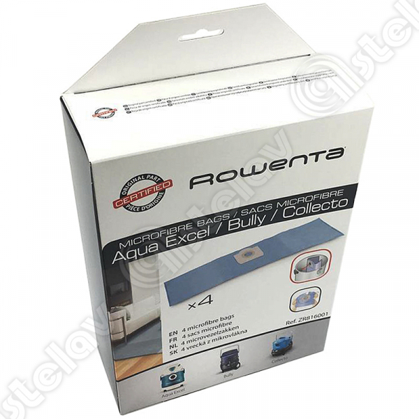 4er Pack Mikrofaser-Staubsaugerbeutel | Rowenta ZR816001 Aqua Excel, Bully, Collecto