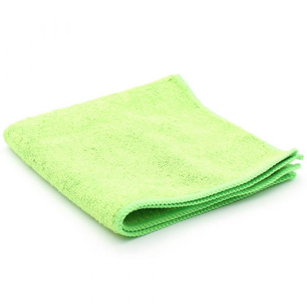 Mikrofasertuch | 32 x 32 cm | Farbe: Grün | Hohe Saugkraft und Reinigungskraft | Reinigungstuch