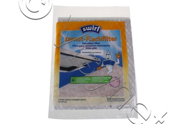 SWIRL Original Abzugshaubenfilter mit Sättigungsanzeige – 47 x 57 cm – 2 Stück | 6767232