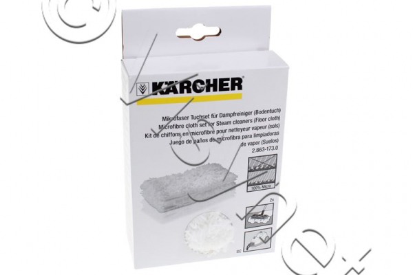 2x Kärcher Original Staubsauger Microfaser-Tuchset Bodentuch | 2.863-173.0, 28631730