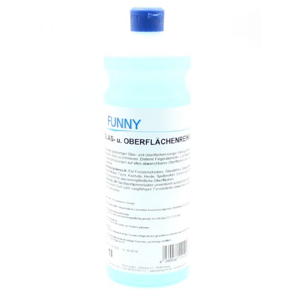 Glas- und Oberflächenreiniger | reinigt streifenfrei ohne zu schmieren | 1 Liter