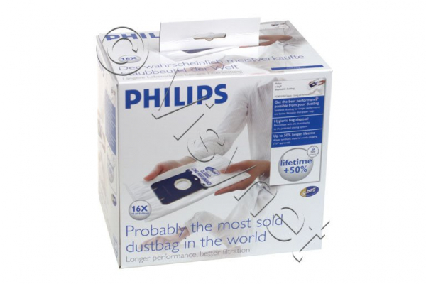 16x Original Staubsaugerbeutel Für Philips Classic Long Performance s-bag | FC802105