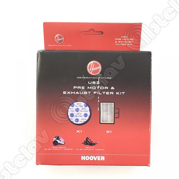 Original Hoover U52 Staubsauger Kit - 1x Vormotor + 1x Abgasfilter - Rechteckiger-Runder | 35601650