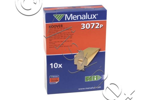 10x Menalux Original Staubsaugerbeutel - 3072p - HOOVER ACENTA | 9002561612