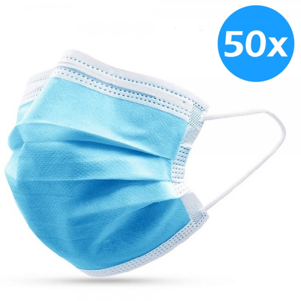 50x Atemschutzmaske, Mundschutz, Maske, Hygienemaske, Maske, Einwegmaske, 3 Lagig