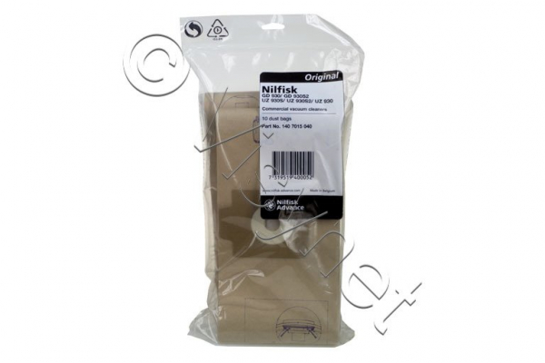 10x Nilfisk Original Staubsaugerbeutel Für Nilfisk GD930, GD930 S2, UZ930, UZ930 S2 | 1407015040