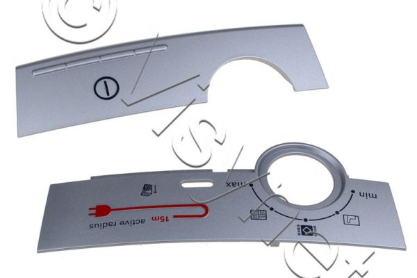 BOSCH Original Staubsauger Blende Set - Taster U.Blende - Rot Bedruckt 15m | 00658804