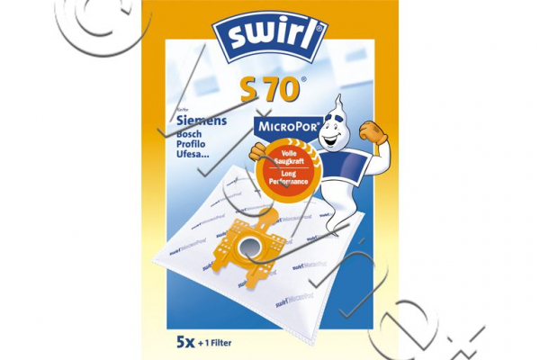 Swirl Staubsaugerbeutel 5x Beutel + 1x Filter - S70 MicroPor