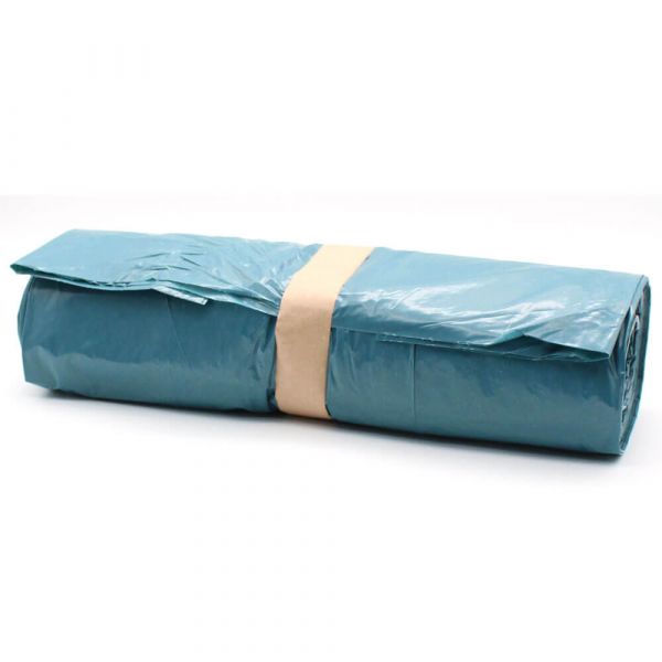 Müllbeutel | Größe: 600+300 x 1.100 mm | 160 Liter | 25 Stück | Farbe: Blau | Typ 60 extra | LDPE