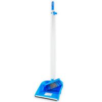 Kehrgarnitur - Schaufel und Besen | mit langem Griff | Farbe: Blau | Kehrbesen und Kehrschaufel Kehrgarnitur - Schaufel und Besen | mit langem Griff | Farbe: Blau | Kehrbesen und Kehrschaufel