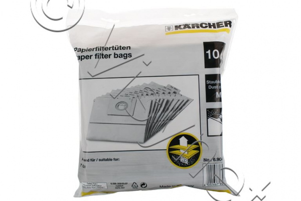 10x Kärcher Original Staubsauger Papierbeutel T12/1-Pro | 69043120