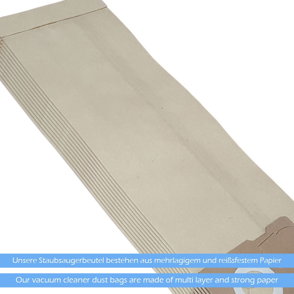 Premium Lot de 10 Sacs d'aspirateur pour AEG, ELECTROLUX ErgoClassic