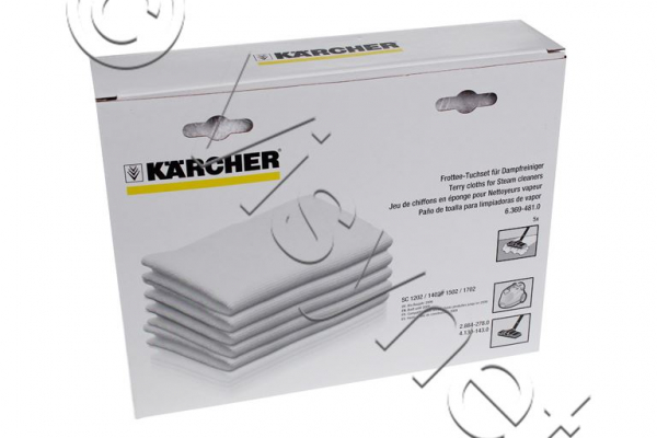 5x Kärcher Original Staubsauger Microfaser-Tuchset Bodentuch 1201 | 6.369-481.0, 63694810