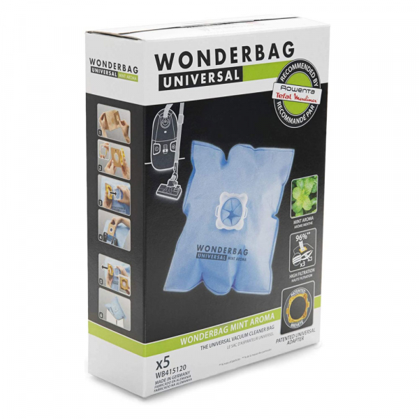 5 Saubsaugerbeutel Rowenta Wonderbag Mint Aroma WB415120 - WB 415120